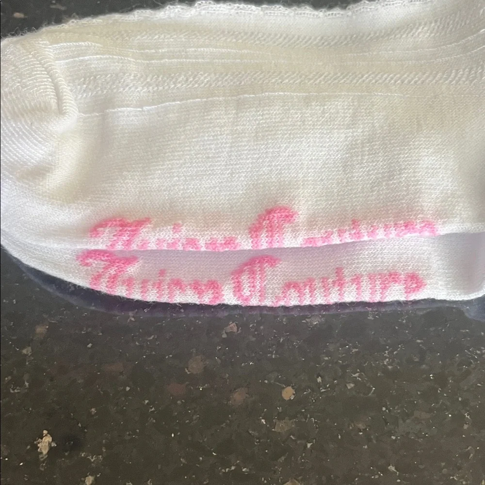 Juicy Couture 2 pair socks - pink and white